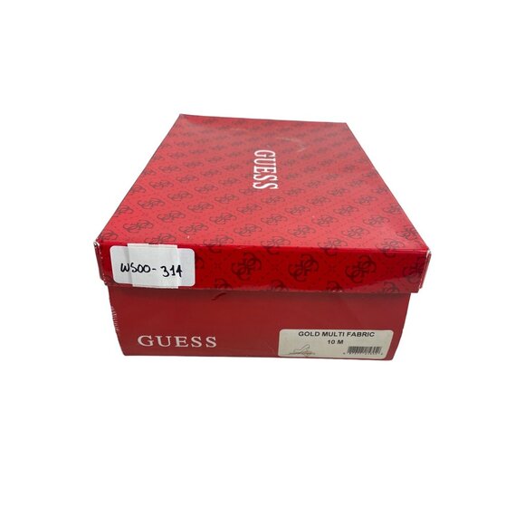 Guess Women's Gold Glitter Multi Fabric Peep Toe Pumps Sz 10M - Original Box - Picture 10 of 12